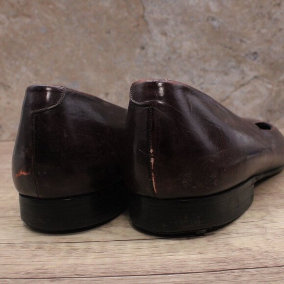 Bally Switzerland Loafers Shoes Mens Size 10.5 Brown Leather Low Top Designer - Picture 6 of 8